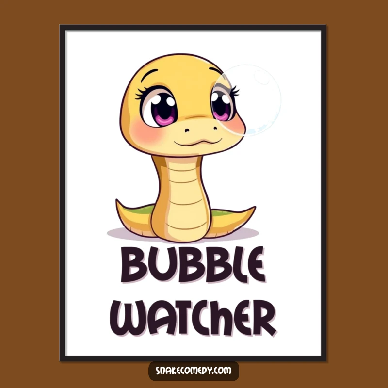 Funny Snake Bubble Poster: Bring Enchanting Wonder to Your Walls