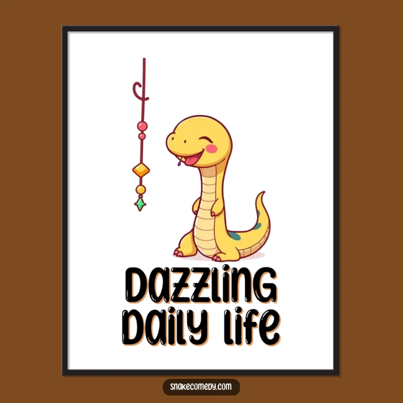 Funny Snake Charm Batting Poster: Playful Wall Art for Glam Spaces