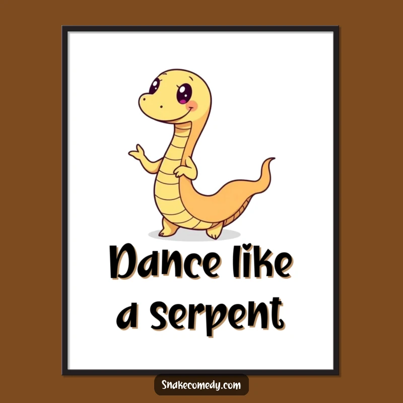 Funny Wiggle Snake Poster: Decorate with Dancing Motion and Serpent's Joy