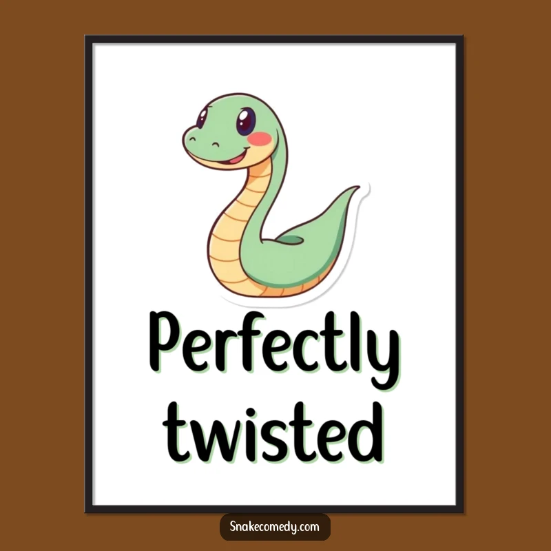 Funny Spiral Snake Poster: Decorate with Playful Coils and Serpent's Grin