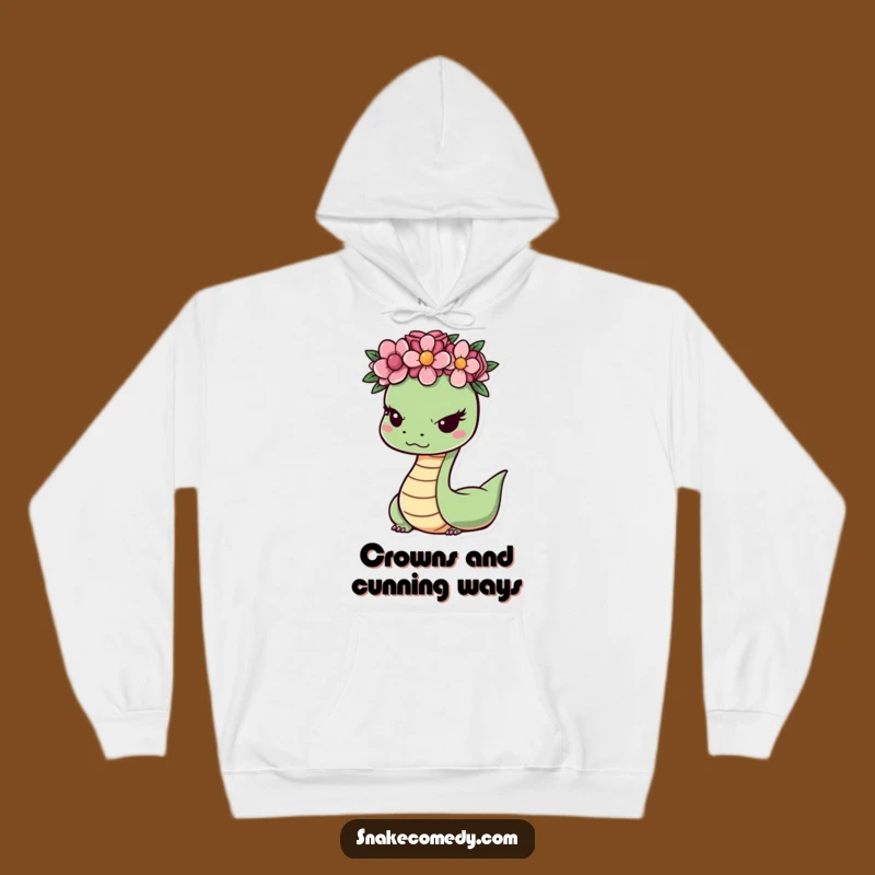 Cozy Funny Snake Flower Crown Hoodie: Sss-weet & Playful Warmth Gift