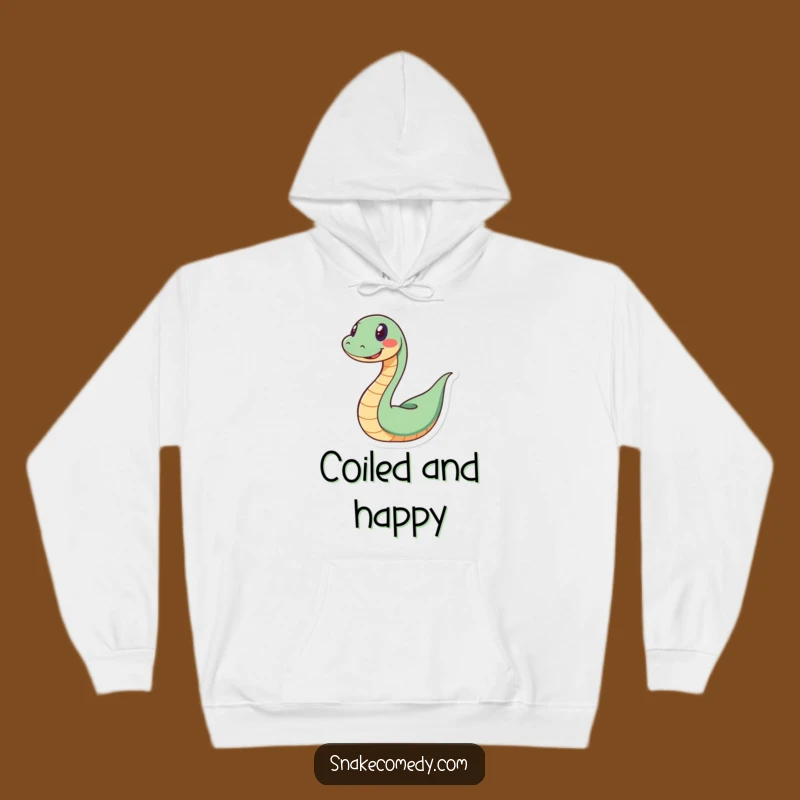 Funny Spiral Snake Hoodie: Cozy Up with this Grinning Serpent's Warmth