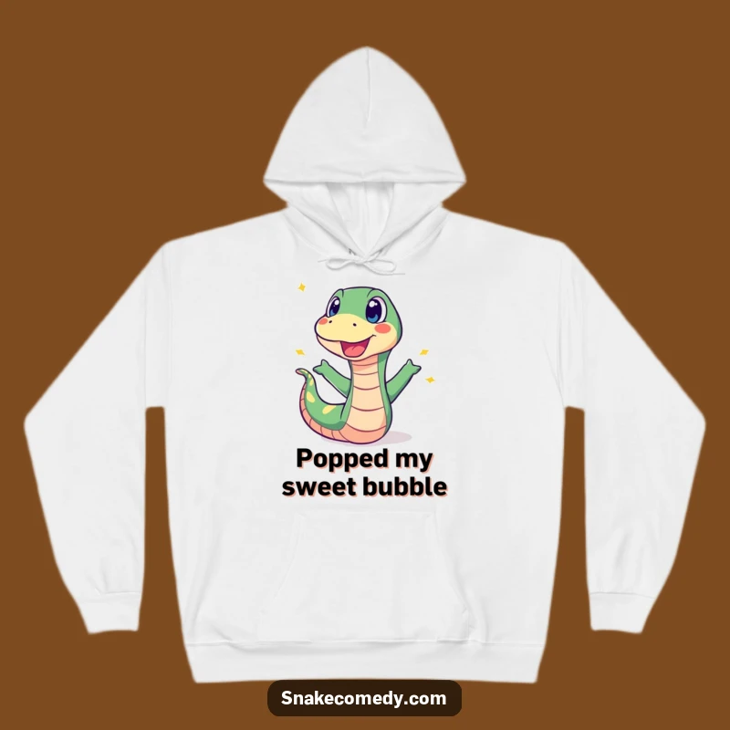 Funny Surprised Snake Sweet Pop Hoodie: Cozy and Shockingly Hilarious Gift