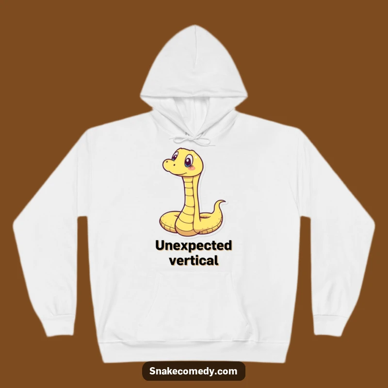 Funny Surprised Snake Hoodie: Comical Stretched Reptile Wear, Perfect Funny Gift