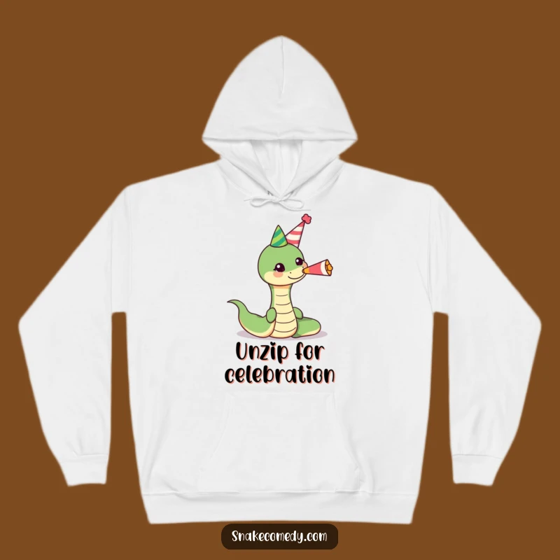 Funny Snake Party Hoodie: Cozy Serpent Horn Blower, Warm Funny Gift
