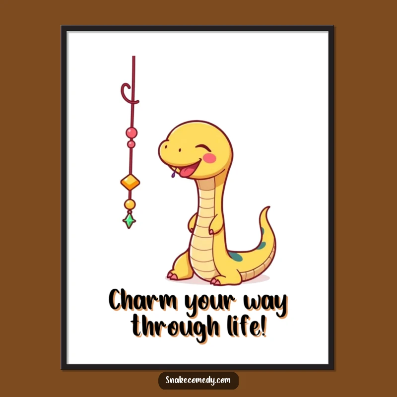 Free Printable Wall Art: Snake's Sparkle Play - Whimsical Downloadable Decor