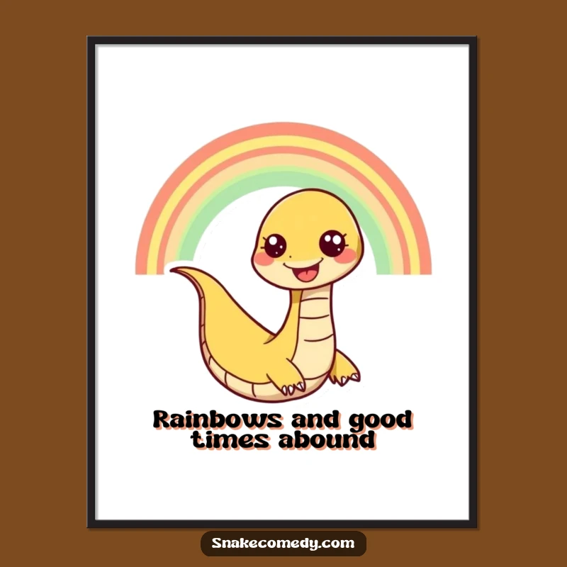 Funny Free Printable Snake Art: Rainbow Slide Magic, Downloadable Wall Decor!