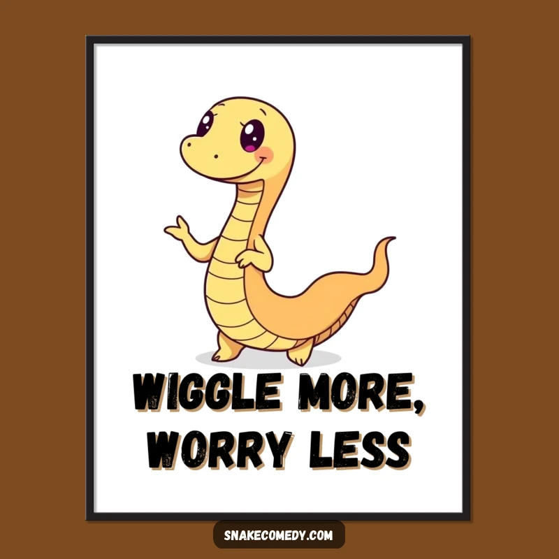 Free Printable Wall Art: Wiggle Dance Snake - Funny Downloadable Decor