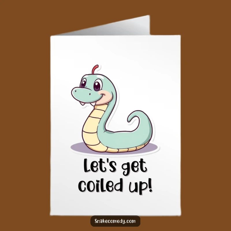Free Printable Birthday Card: Playful Snake Grin - Downloadable Fun