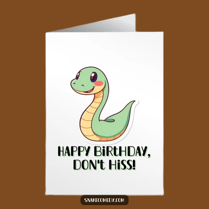 Free Printable Birthday Card: Spiraling Snake Fun - Funny Downloadable Gift