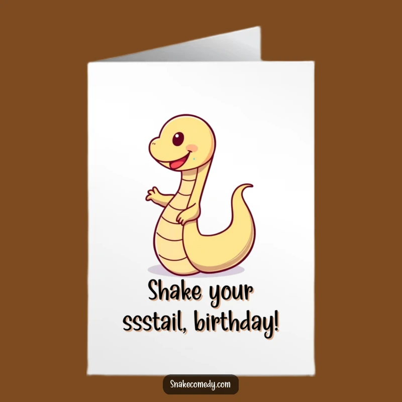 Free Printable Wobbly Snake Birthday Card - Hilarious Downloadable Gift For Fun Lovers