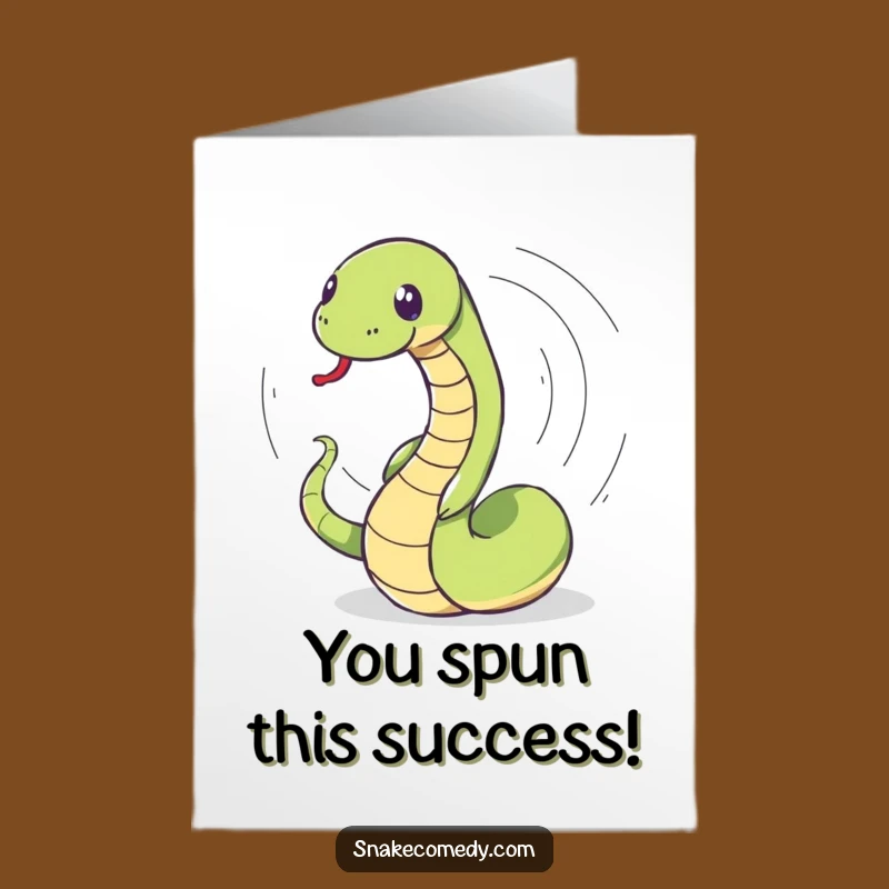 Free Printable Congrats Card: Dizzy Snake Celebration, Humorous Downloadable Gift