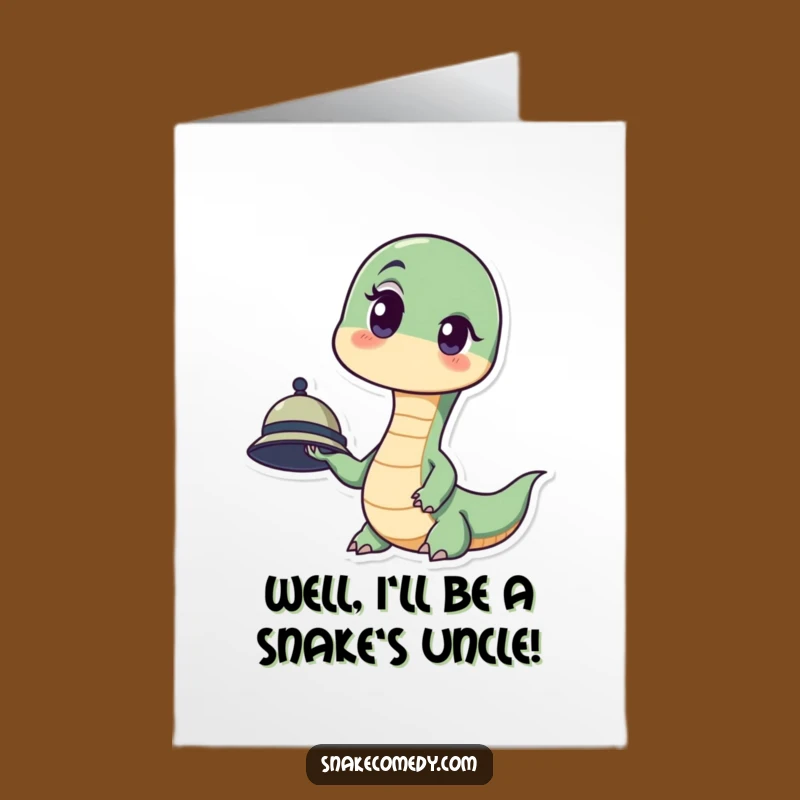 Free Printable Surprised Snake Congrats Card - Funny Downloadable Gift for Unexpected Wins