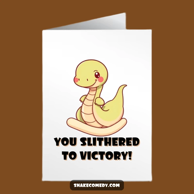 Free Printable Congratulations Card: Snake in Noodle, Wiggle Your Way to Success