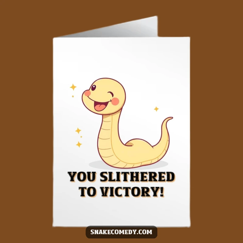 Free Printable Congratulations Snake Card: Sparkle and Shine Funny Downloadable Gift