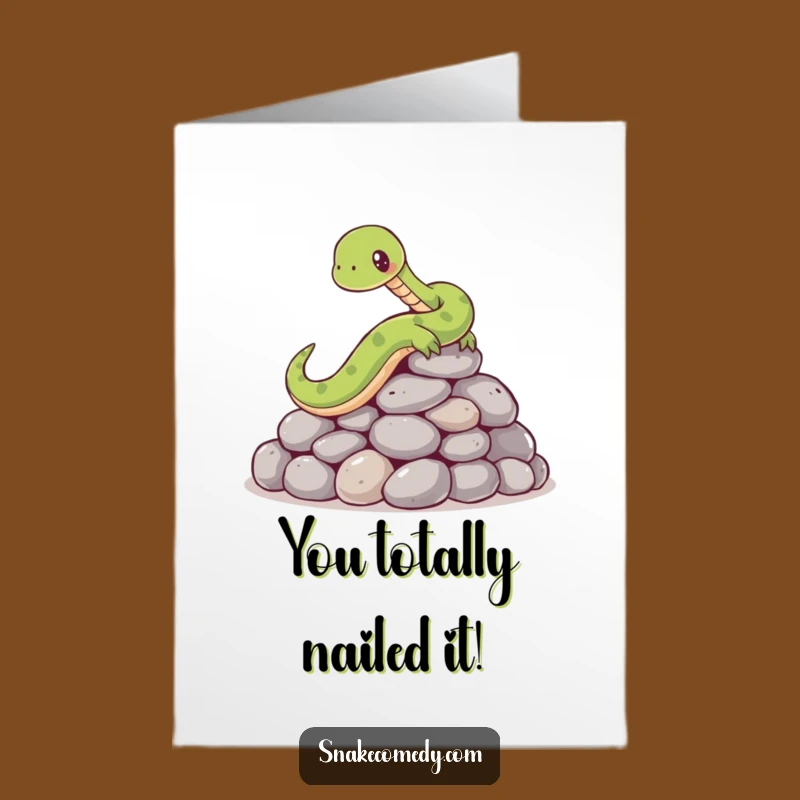 Free Printable Congrats Card: Snake Slips, Perfect Downloadable Gift for Any Achievement