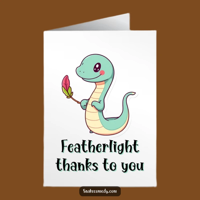 Free Printable Thank You Card: Feather Balance - Downloadable Gratitude