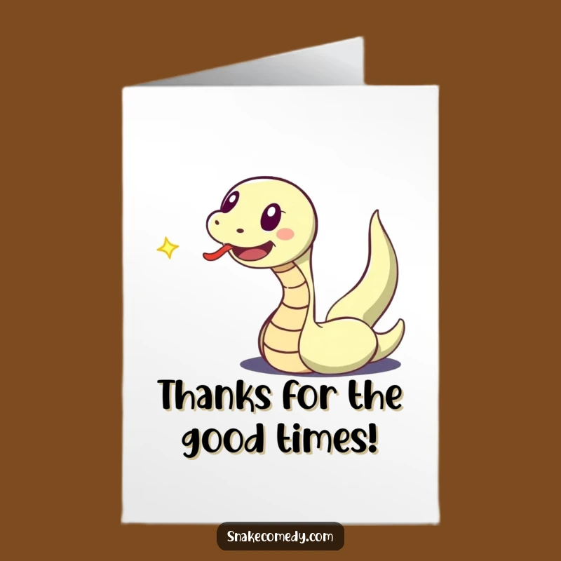 Free Printable Snake Thank You Card: Playful Reptile Expressing Gratitude, DIY