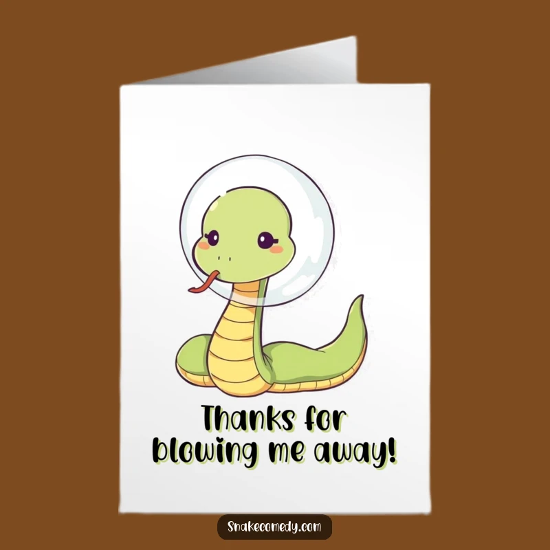 Free Printable Thank You Card: Sassy Snake Bubble Downloadable Gift