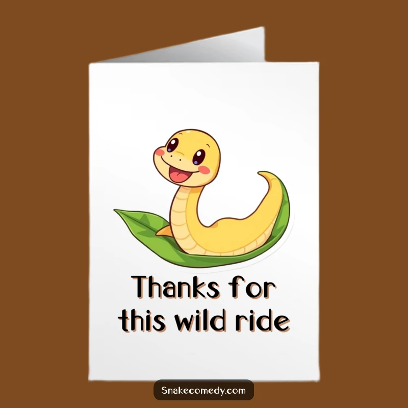 Free Printable Thank You Card: Sliding Snake - Fun & Thrilling Downloadable Gift!