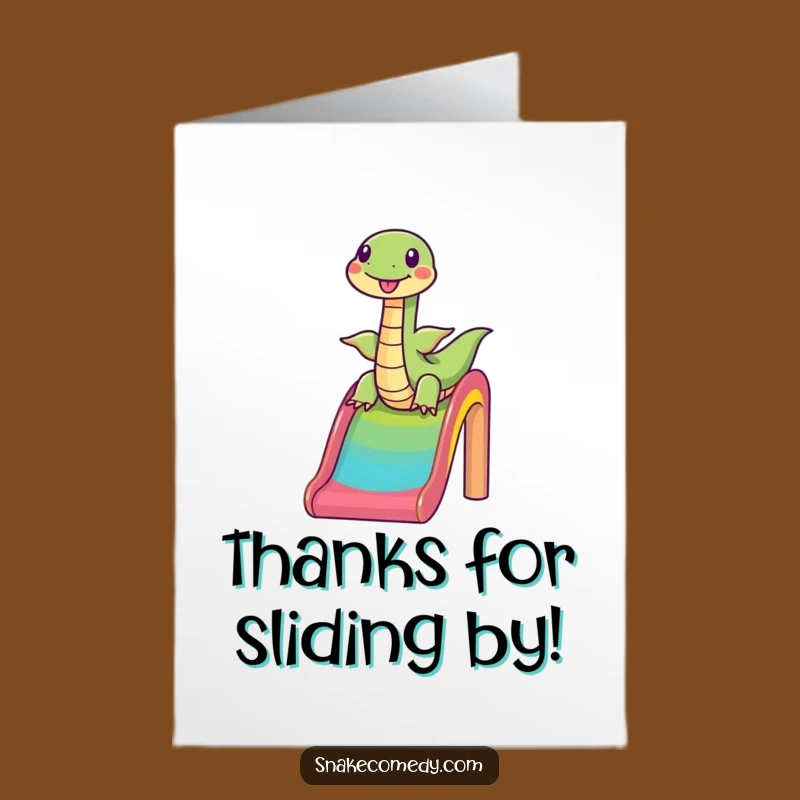 Free Printable Thank You Card: Snake Slide Downloadable Gift