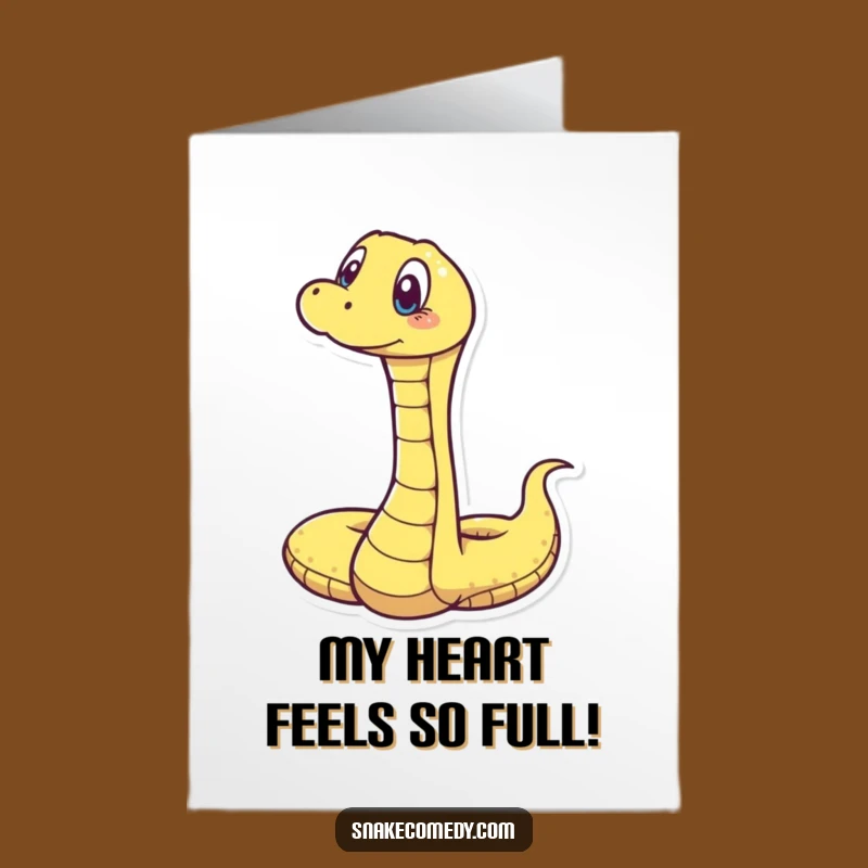 Free Printable Thank You Card: Surprised Snake, Humorous Downloadable Gratitude!