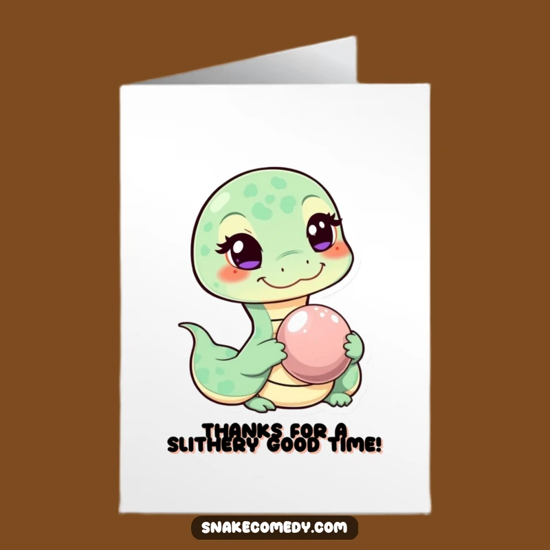 Thank You Snake Card Free Printable: Reptile Gratitude Downloadable for a Smile