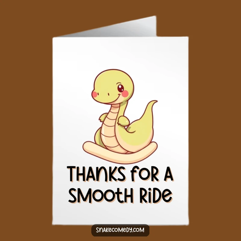 Downloadable Thank You Card: Snake in Noodle, Funny Free Printable