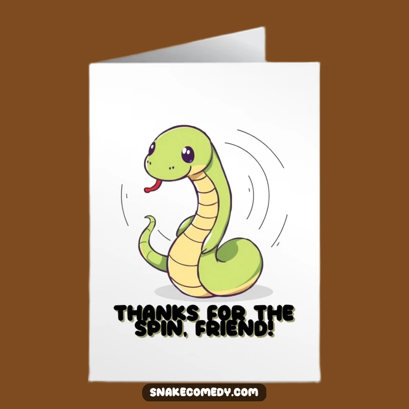 Free Printable Thank You Card: Dizzy Snake Gratitude, Amusing Downloadable Gift