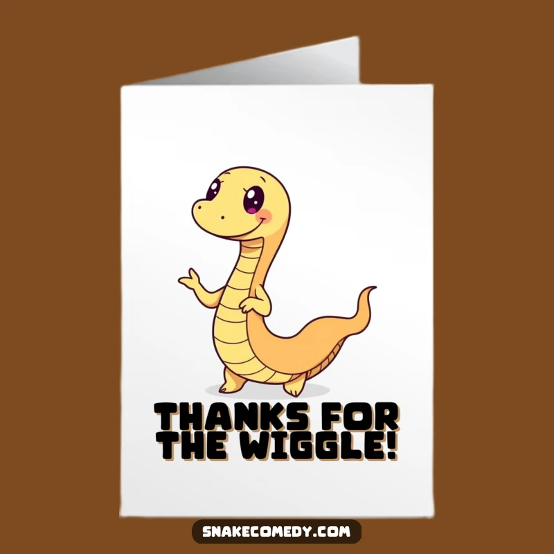 Free Printable Thank You Card: Wiggle Snake Gratitude - Funny Downloadable
