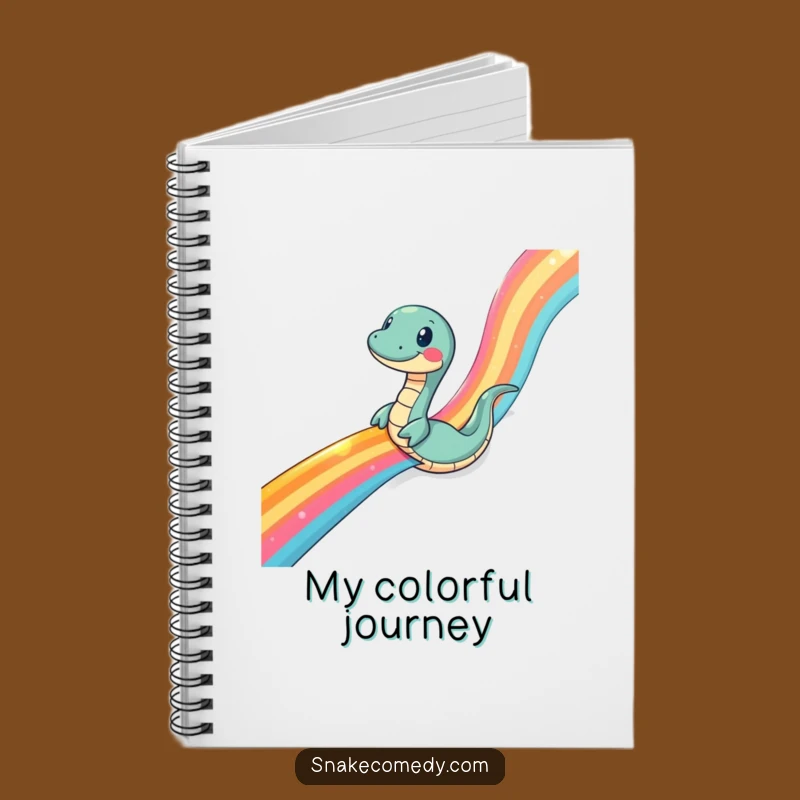 Funny Snake Rainbow Ribbon Notebook: Jot Down Ideas with Vibrant Flair