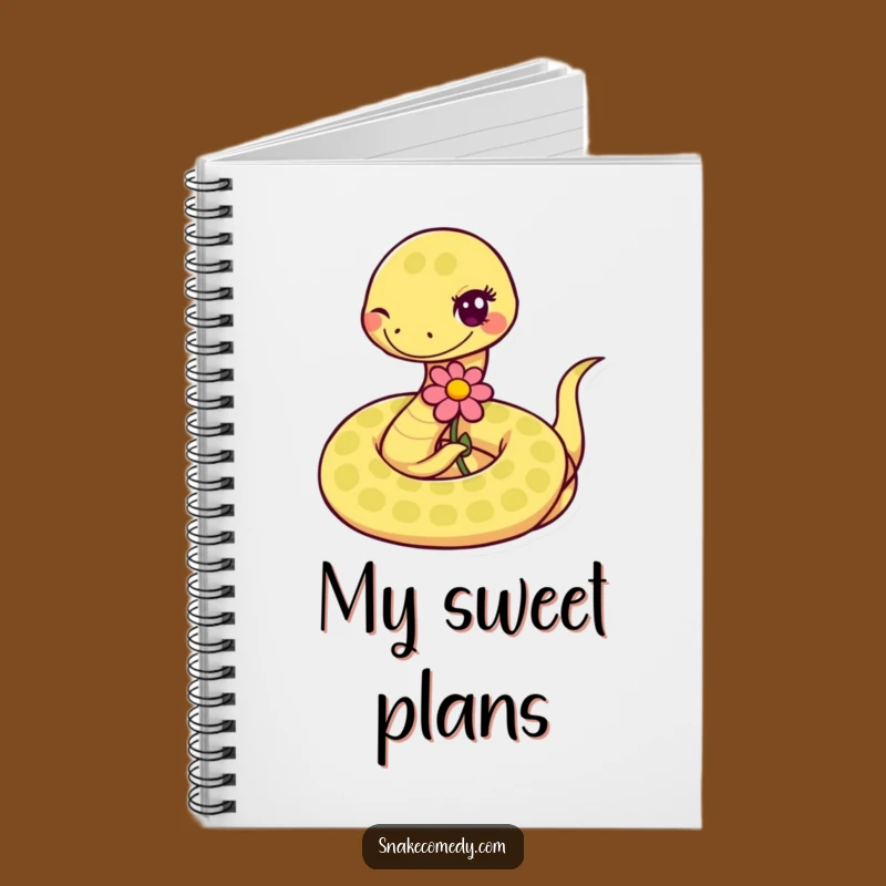 Funny Snake's Flower Offering Notebook: Jot Down Ideas with Whimsical Humor