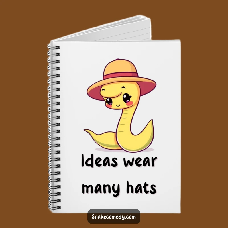 Funny Snake Hat Balancing Notebook - Jot Down Ideas with Chic Flair!