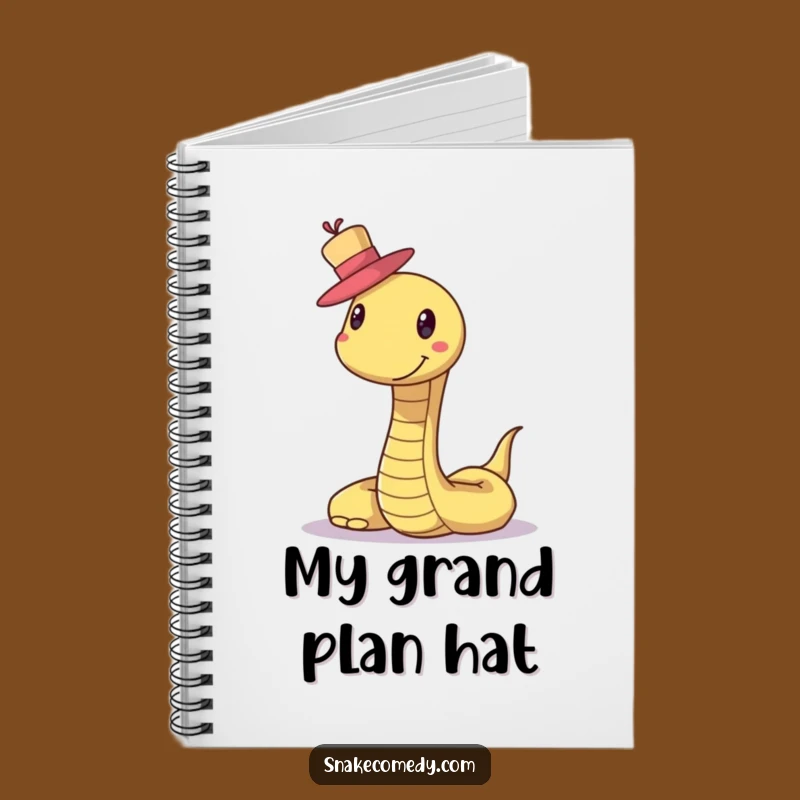Funny Snake Hat Notebook: Smiling Creature Balancing Top Hat, Chic Journal Gift!