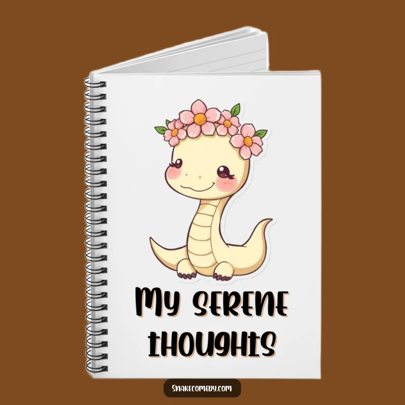 Serene Snake Notebook: Jot Down Thoughts with Peaceful Cheer