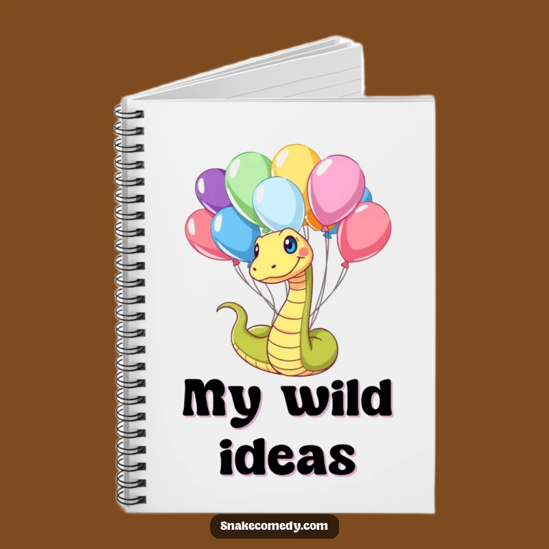 Funny Snake Balloon Tangled Notebook: Jot Down Ideas with Whimsy