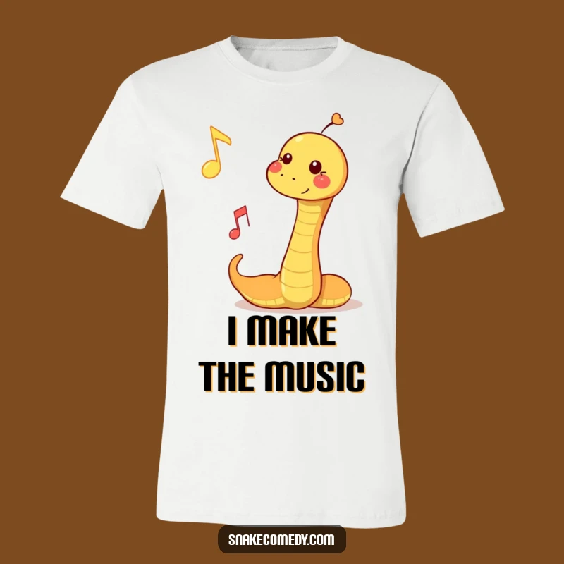 Funny Musical Snake T-Shirt: Bouncing Note Reptile Tee, Great Funny Gift Idea