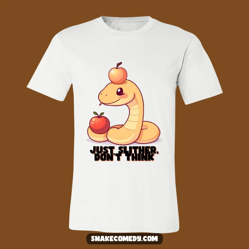 Funny Snake Balancing Apple T-Shirt: Wearable Humor for Reptile Fans