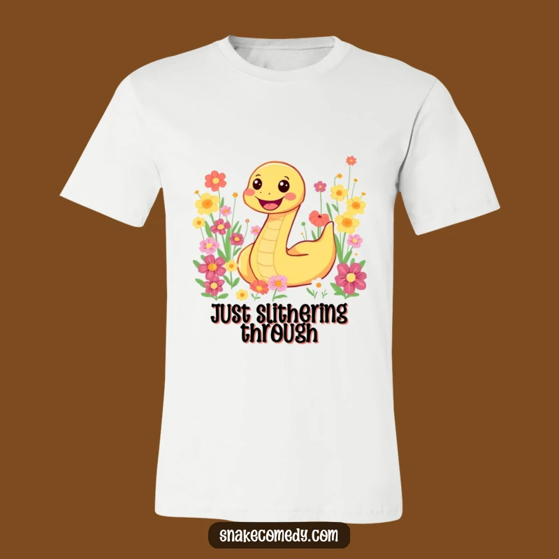 Funny Snake Flower Field Shirt - Vibrant & Happy Tee Gift!