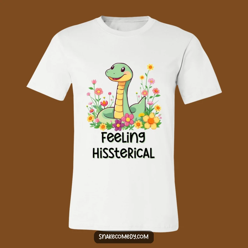 Funny Snake Flower T-Shirt: Joyful Slither & Hilarious Gift for Enthusiasts