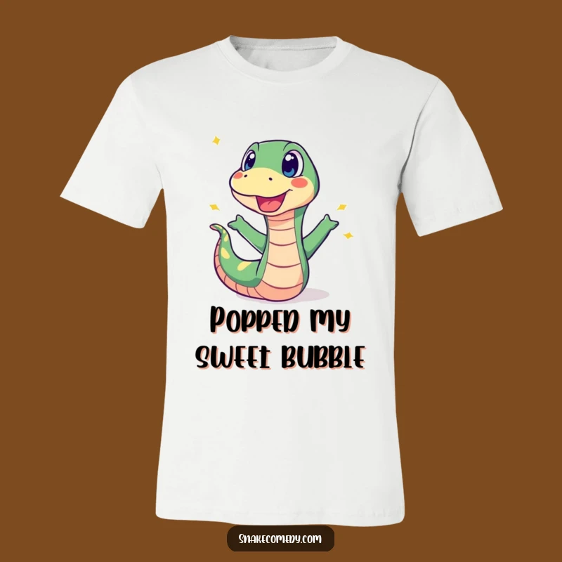 Funny Surprised Snake Sweet Pop T-Shirt: Shockingly Hilarious Apparel Gift