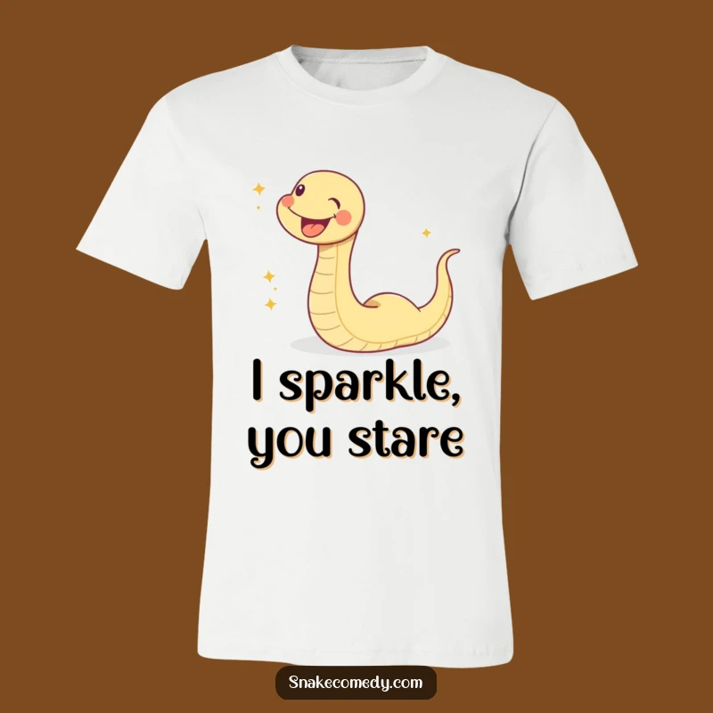 Funny Sparkle Snake T-Shirt - Joyful Slithering Fun, Awesome Graphic Tee