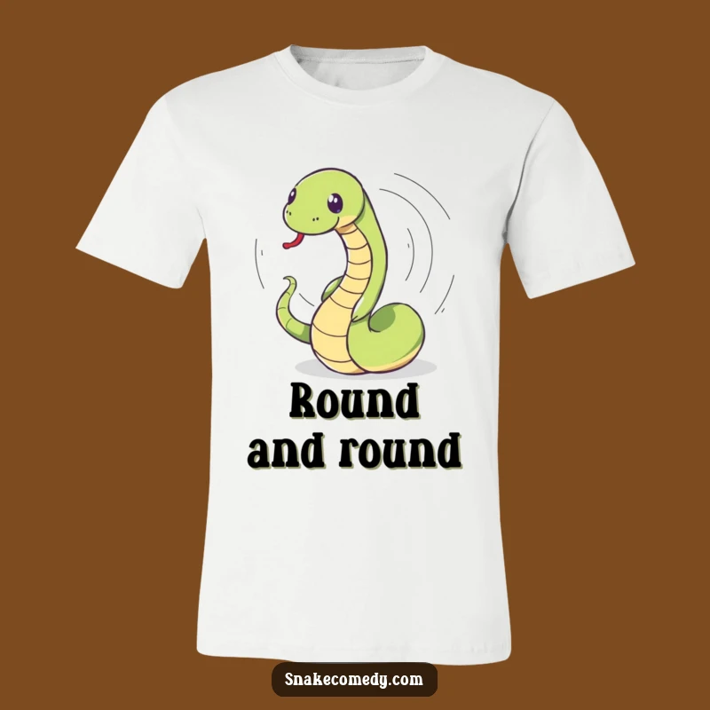 Funny Snake Spin Tee: Embrace the Chaos with this Dizzy Serpent Shirt