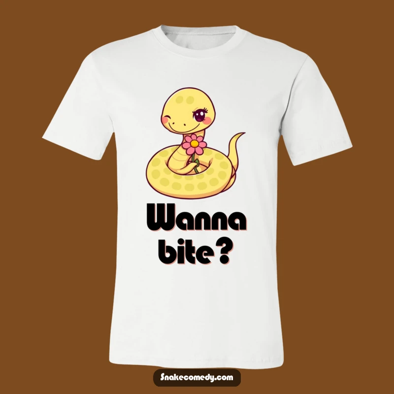Funny Snake's Flower Offering T-Shirt: Adorable and Hilarious Gift for Animal Enthusiasts