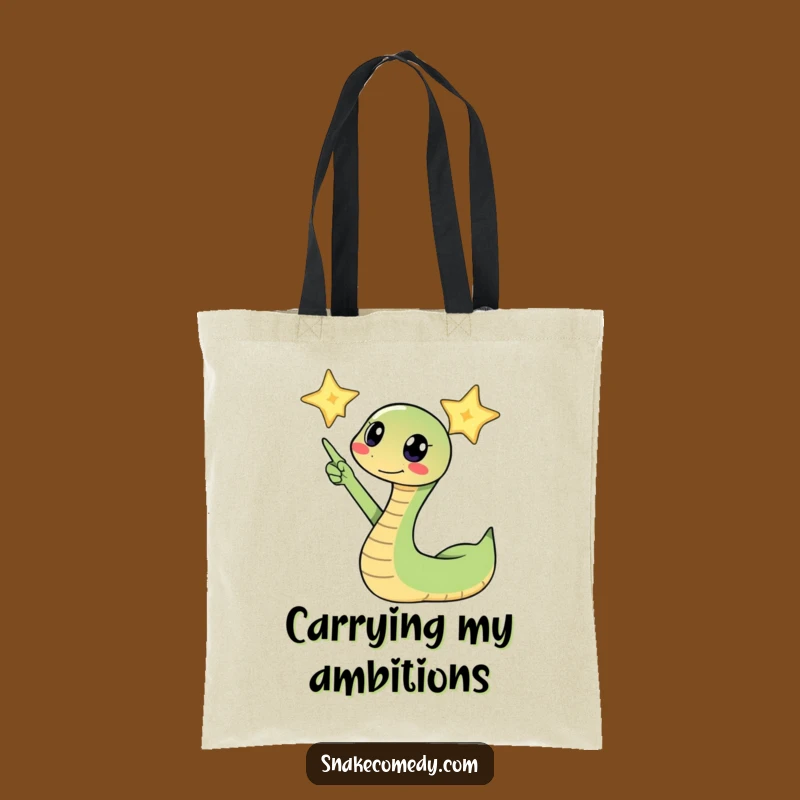 Funny Snake Star Tote Bag: Dreamer's Companion, Practical Funny Gift