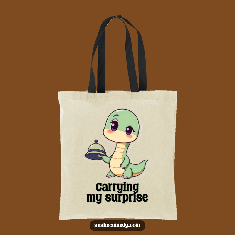 Funny Surprised Snake Tote Bag: Carry Your Reactions in Style