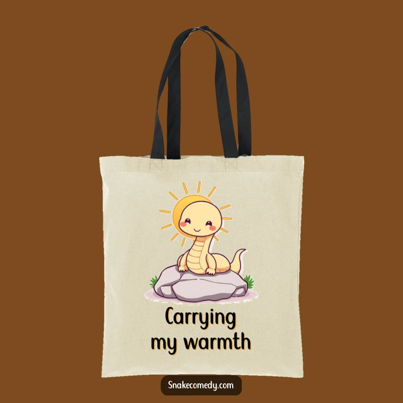 Funny Snake Sunning Tote Bag - Carry Your Chill Vibes!