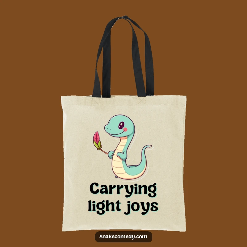 Funny Slithering Feather Tote Bag: Carry Happiness & Balance!