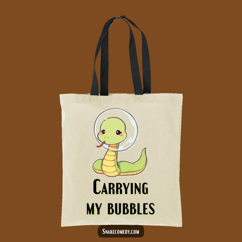 Funny Snake Bubble Blow Tote Bag - Durable Cartoon Pet Carrier Gift