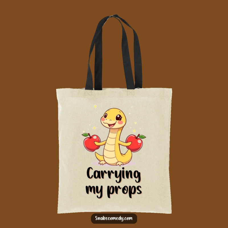 Funny Snake Juggling Apples Tote Bag - Durable Cartoon Pet Carrier Gift